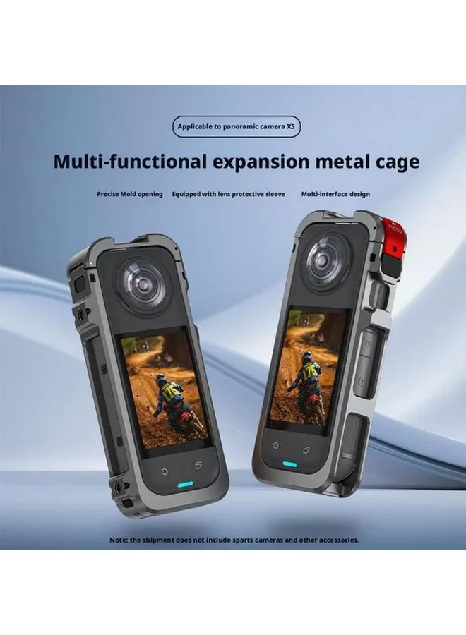 Insta360 X5 Metal Frame Protective Case With Lens Cover And 6 Wind Muffs - Image 3